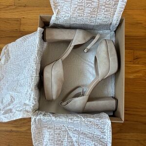 steve madden truth pumps w 8.5 taupe suede